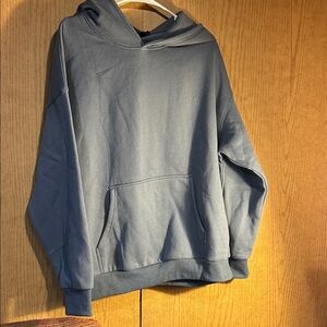 Women’s Blue Pullover Hoodie - Classic Kangaroo Pocket